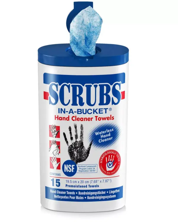 SCRUBS Hand Cleaning Towels – 15 Wipes